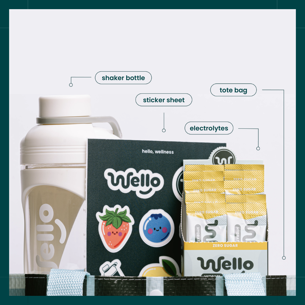 Wello Hydrate Electrolyte On-The-Go Bundle
